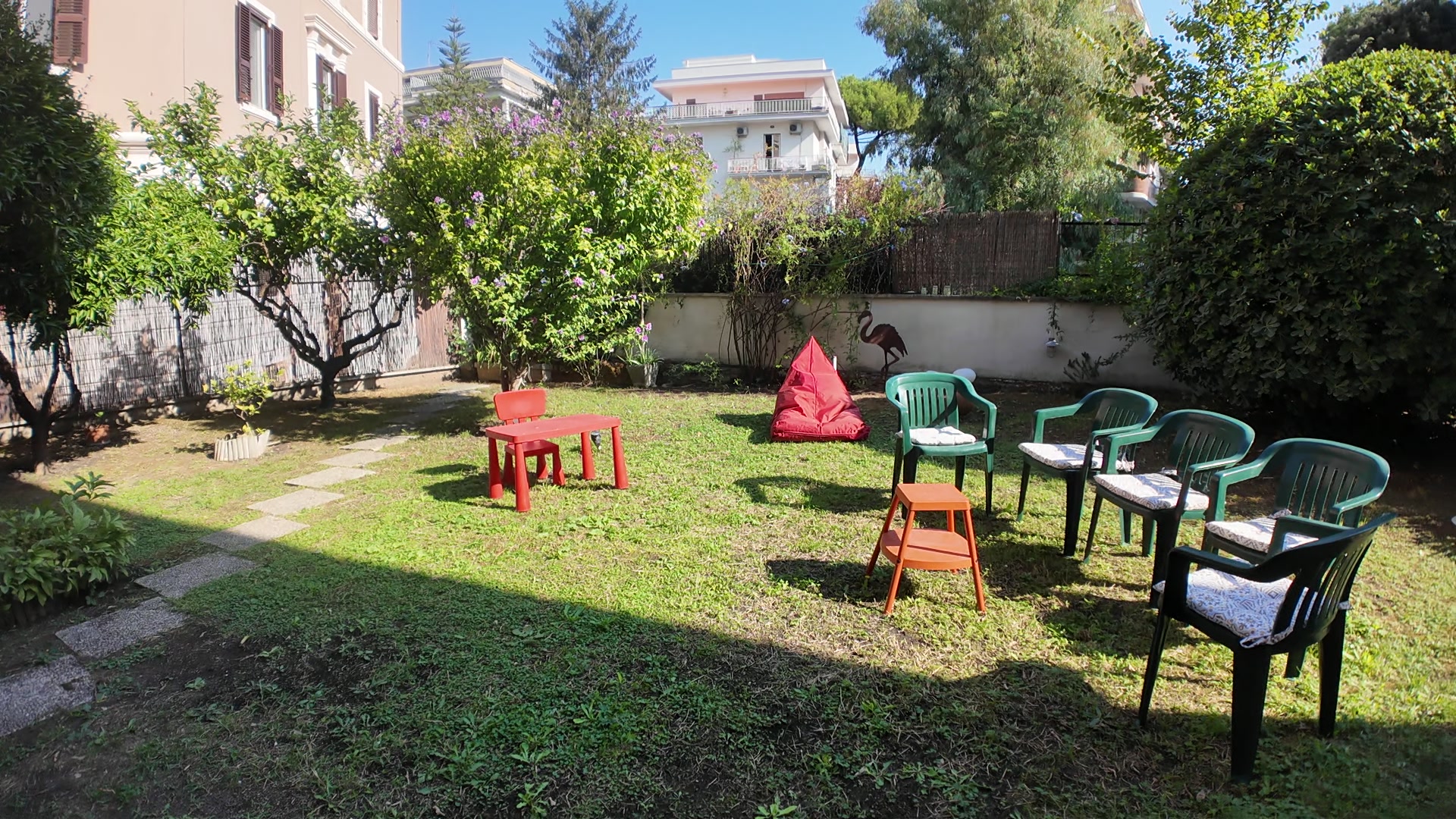 La corte privata di Via Onorio 2 allestita per l'open house del 3 ottobre 2026